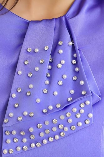 فستان أنيق بكرستال