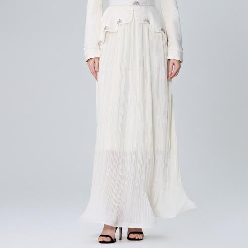 تنورة شيفون بكسرات