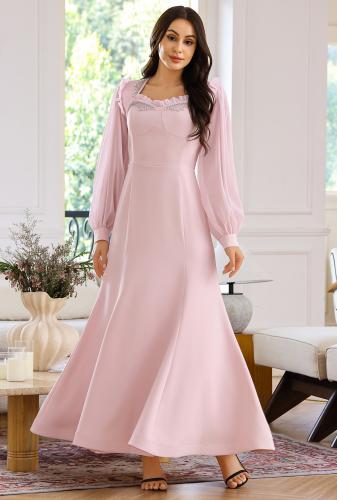 فستان كم طويل شيفون