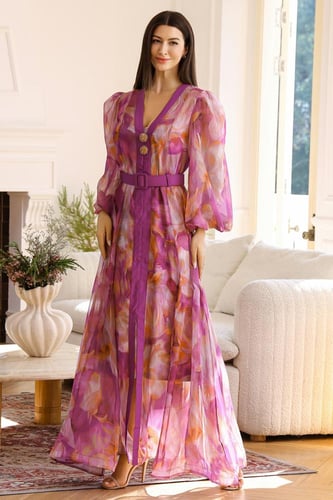 فستان مورد بحزام