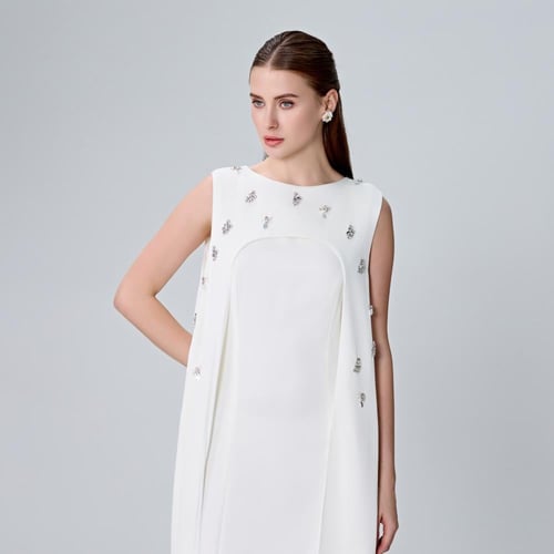 فستان انيق بكرستال