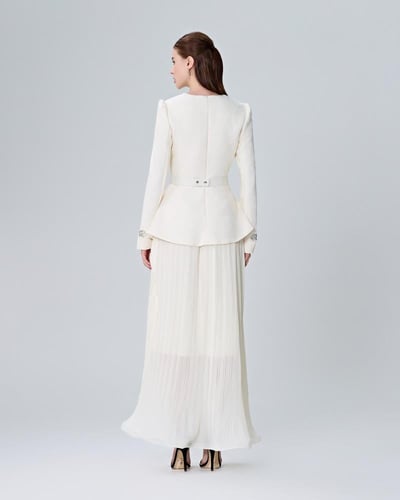 تنورة شيفون بكسرات