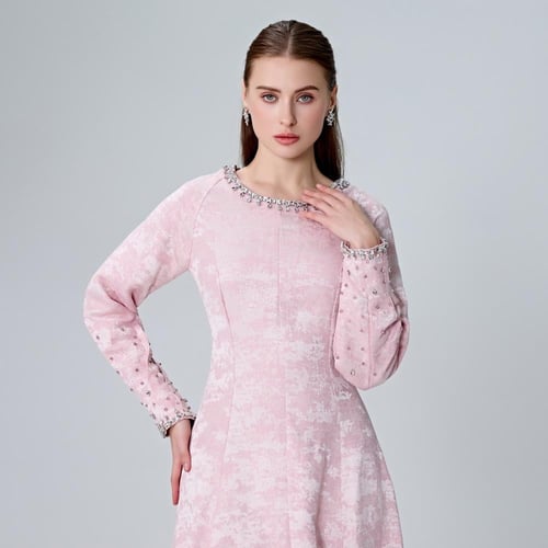 فستان انيق بكرستال