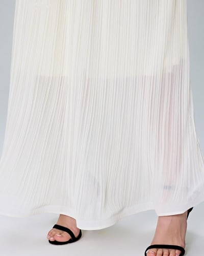 تنورة شيفون بكسرات