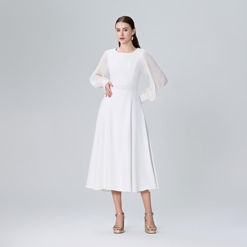 فستان بأكمام بيلسيه