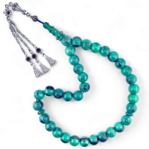 سبحة فاتوران الماني صب جديد بلون تركوازي مميز - 13...