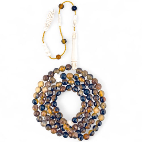 سبحة ظهر سلحفاة (ترسه) وعاج فيل أفريقي منقوش 99 خر...