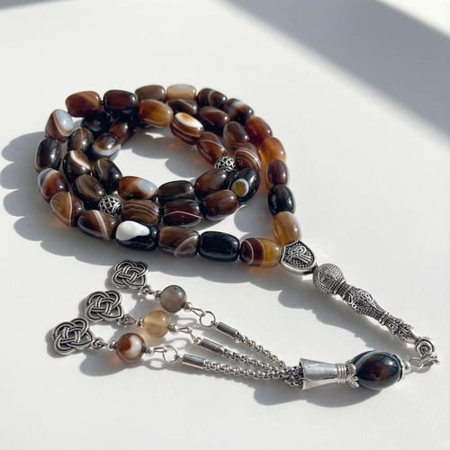 سبحة عقيق سليماني أصلي 43 خرزة