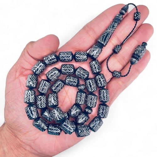 سبحة كوك مطعم بالفضة عيار 1000 - 10 ملي