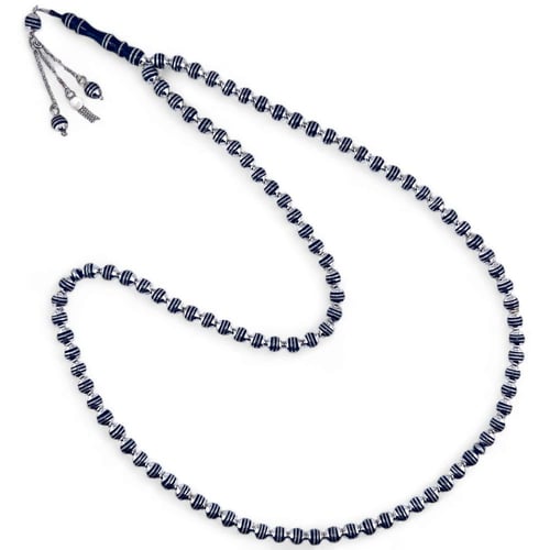 سبحة يسر بالفضة عيار 925 - 7 ملي 99 خرزة