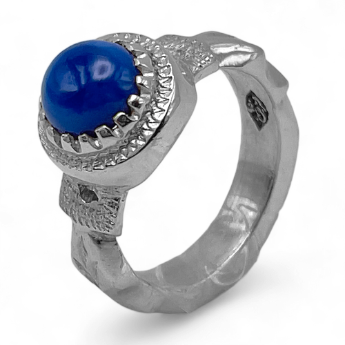 خاتم زفير نجمي طبيعي ملكي فضة عيار 950