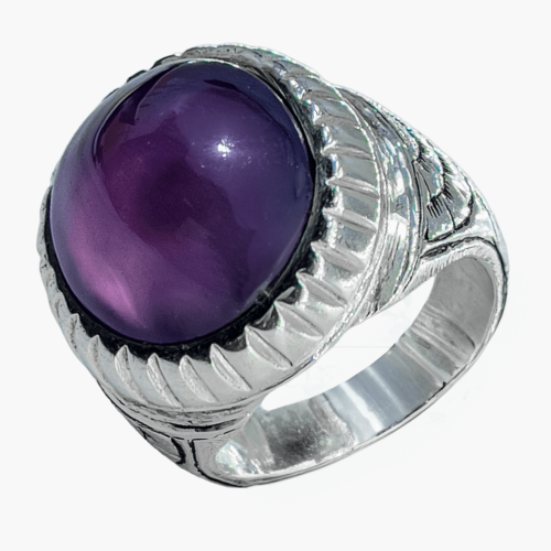 خاتم جمشت اماتيست رجالي: فخامة وجمال في قطعة واحدة