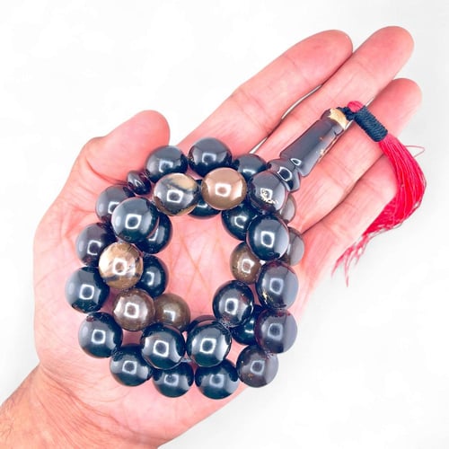 سبحة كهرمان سومطري طبيعي - 13 ملي