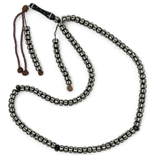 سبحة كوك ملكي طبيعي مرصعة بالفضة عيار 925 9 ملي