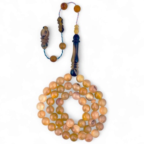 سبحة ظهر السلحفاة ترسا طبيعي - 51 خرزة