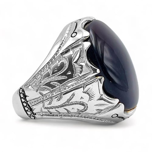 خاتم عقيق يماني شفة عبد