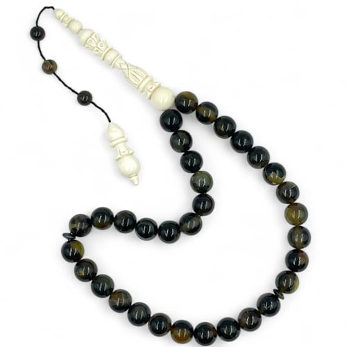 سبحة ظهر سلحفاة (ترسه) وعاج فيل أفريقي منقوش 33 خر...