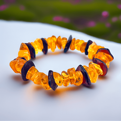 اسوارة فاخرة بحجر كهرمان بلطيقي طبيعي – قوة الجاذب...