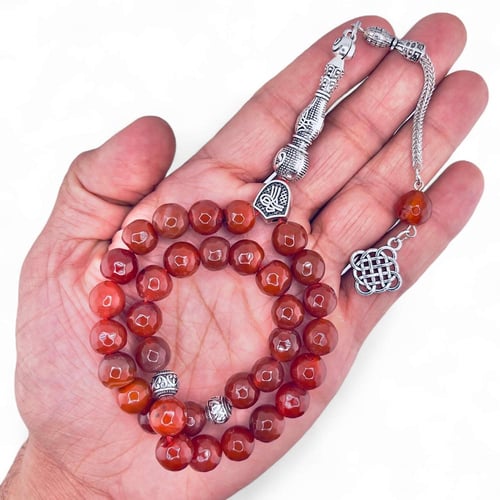 سبحة حجر عقيق افريقي