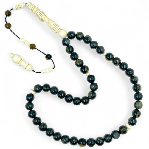 سبحة ظهر سلحفاة (ترسه) وعاج فيل أفريقي منقوش 45 خر...