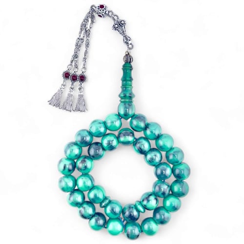 سبحة فاتوران الماني صب جديد بلون تركوازي مميز - 13...