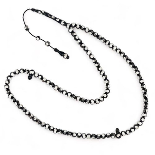 سبحة يسر مطعم بالفضة و الفسفور 99