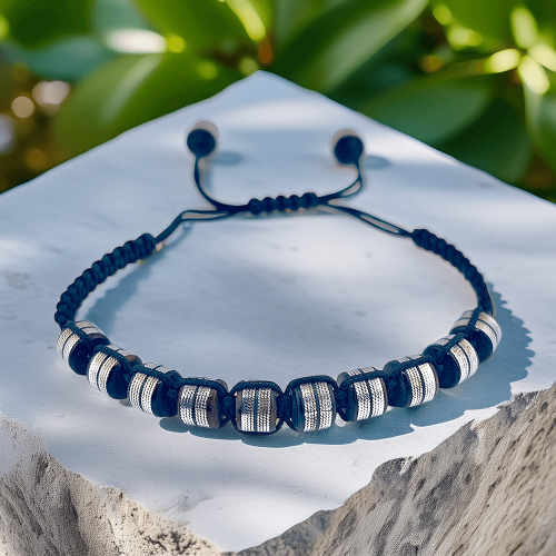 اسوارة كوك طبيعي مطعمة بفضة عيار 925 – تصميم يدوي...