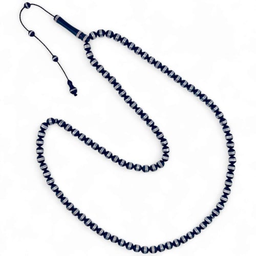 سبحة كوك طبيعي بالفضة عيار 925 - 8 ملي