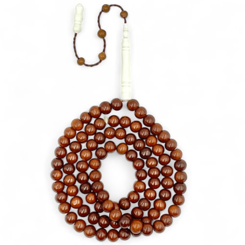 سبحة كوك مع عظم جمل طبيعي - 99 خرزة 9 ملي
