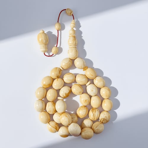 سبحة تراب الكهرمان الاصلي قشطة و عسل - أناقة تتناغ...