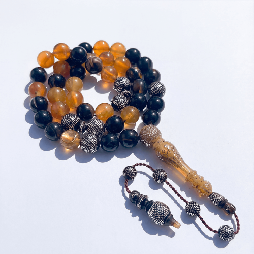 سبحة ظهر السلحفاة ترسه طبيعي مع فواصل و شاهد مطعم...