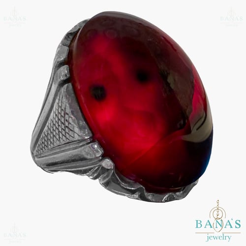 خاتم عقيق شفة عبد النادر جدا - تميز بلمسة فنية عرب...