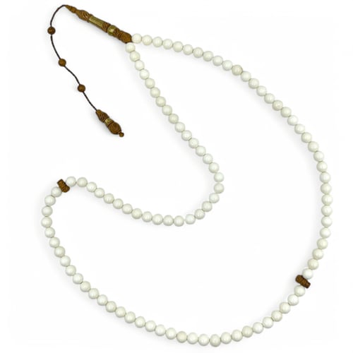 سبحة عظم جمل بفواصل كوك مطعم نحاس – سبحة راقية لعش...