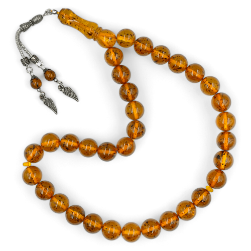 سبحة بكلايت اصفر محشر - 14 ملي