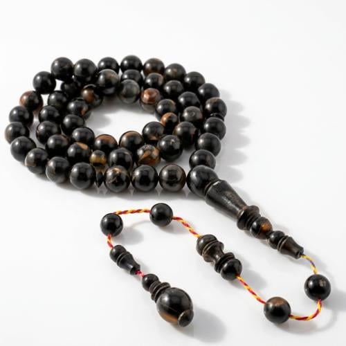 سبحة ظهر السلحفاة ( ترسه ) طبيعي - 51 خرزة