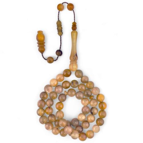 سبحة ظهر السلحفاة ترسا طبيعي - 51 خرزة