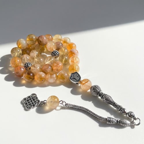 سبحة فاخرة بحجر السترين الأصلي من بانا جولري - 10...