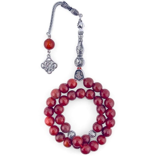 سبحة حجر عقيق افريقي