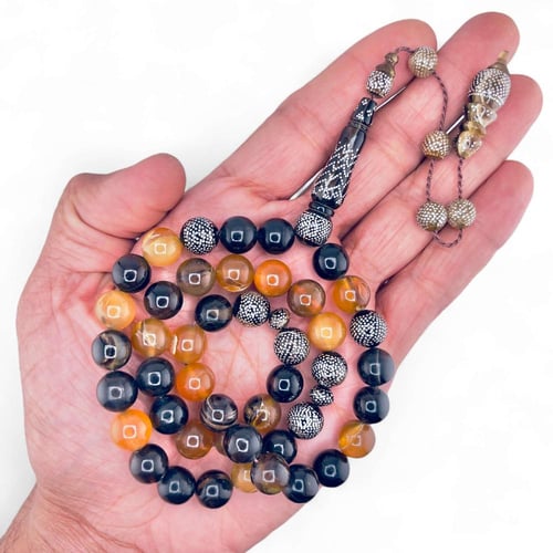 سبحة ظهر السلحفاة ترسه طبيعي مع فواصل و شاهد مطعم...