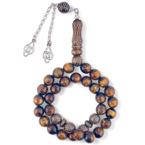 اليسر الذهبي الملكي: سبحة فاخرة بتفاصيل فضية تُعان...