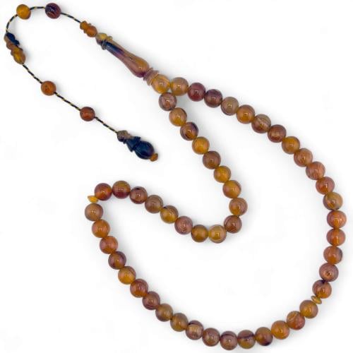 سبحة ظهر السلحفاة ترسا طبيعي - 51 خرزة