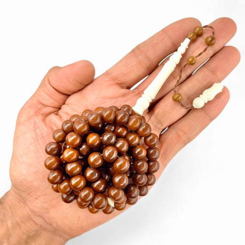 سبحة كوك مع عظم جمل طبيعي - 99 خرزة 9 ملي