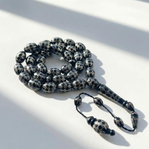 سبحة كوك مطعم بالفضة عيار 925 - 10 ملي