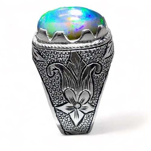 خاتم أوبال إثيوبي رجالي - جمال طبيعي يلفت الأنظار