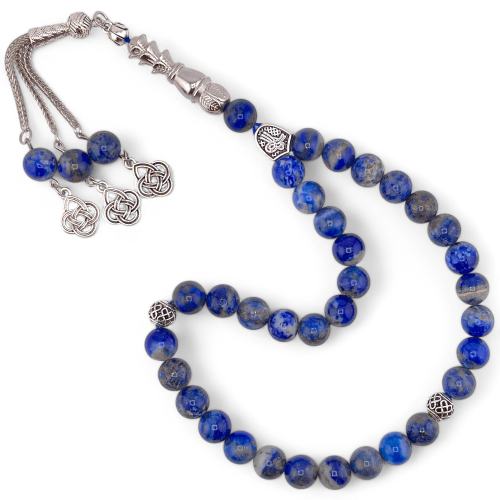 سبحة حجر اللازورد الطبيعي – توازن وأناقة بحجر الحك...