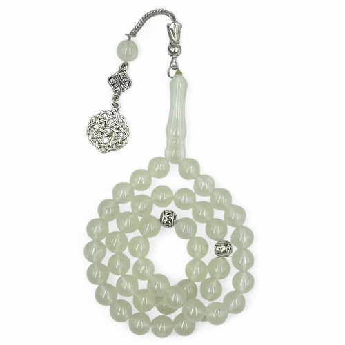 سبحة بكلايت فسفور مضيئ باللون الاخضر - 10 ملي 45 خ...