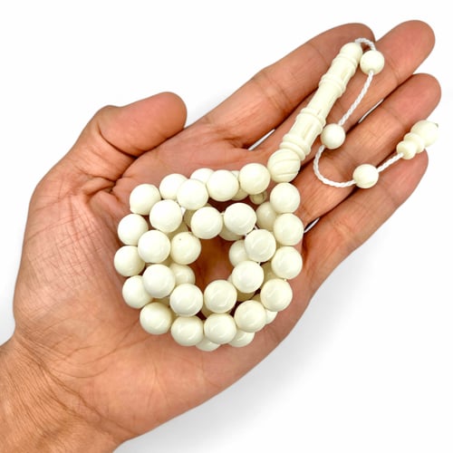 سبحة عظم جمل طبيعي - 45 خرزة  10 ملي