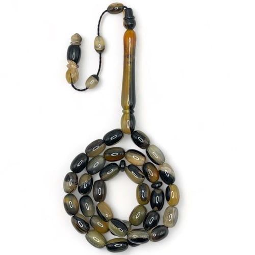 سبحة ظهر السلحفاة ترسا طبيعي 33 خرزة
