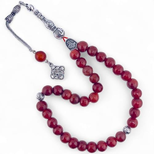 سبحة حجر عقيق افريقي