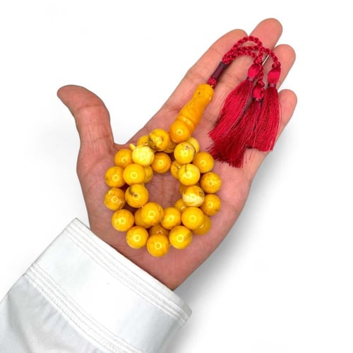 سبحة كهرمان بولندي أصلي سبحة تعانق التاريخ والأصال...